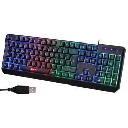 KLIM Chroma Gaming Klawiatura Gamingowa Przewodowa układ QWERTZ DE