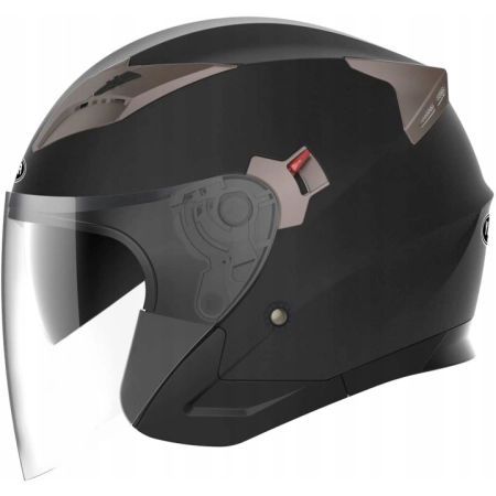 Kask motocyklowy Yema YM-627 r. M czarny Mat z podwójnym wizjerem