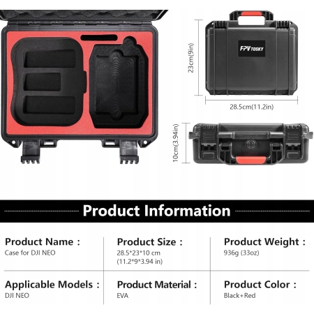 FPVtosky DJI NEO walizka do pilota zdalnego sterowania DJI RC-N3