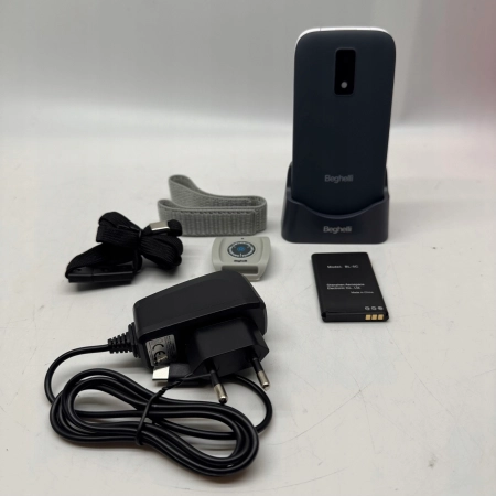 Telefon BEGHELLI SLV20 Plus + Band Plus ze stacją ładującą