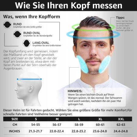Kask Motocyklowy YEMA YM-915 Rozmiar M Wizjer Homologacja ECE