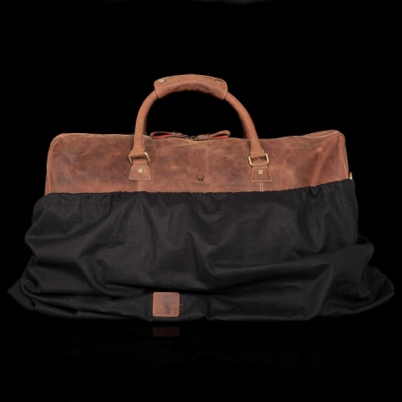 DONBOLSO Weekendowa Torba podróżna skórzana- brązowa w stylu Vintage XL