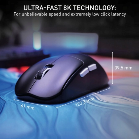CHERRY XTRFY CX-M68W-BLACK myszka Gaming RF Bezprzewodowa 26000 DPI