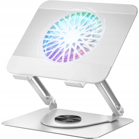 ICare Podstawka Pod Laptopa Stal Węglowa Chłodząca Cicha Obrotowa 360°