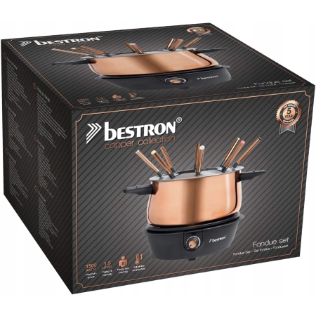 Bestron Fondue Elektryczne 1,5L 1500W Dla 8 Osób Miedź