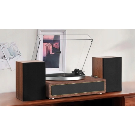 Gramofon HQ-KZ001 Retro Winyl Retrolife Głośniki Bluetooth Drewno