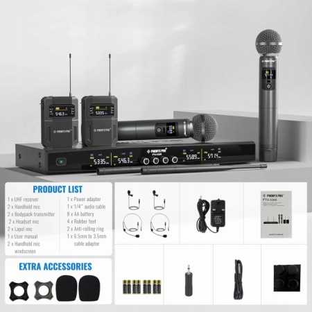 Bezprzewodowy system mikrofonowy Phenyx Pro PTU-5200B M2954