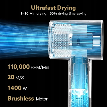 Suszarka do włosów Webeauty F9, 3 w 1 Hot Air Styler 110 000 obr./min