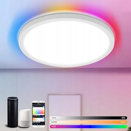 Plafon ścienny sufitowy LED 24W 2400LM zmieniająca kolor oprawa RGB NEOGLIN