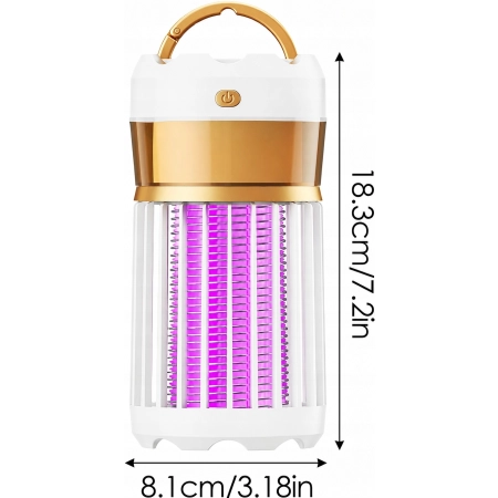 LAMPA OWADOBÓJCZA UV NA KOMARY MUCHY OWADY WISZĄCA KEMPINGOWA AKUMULATOR