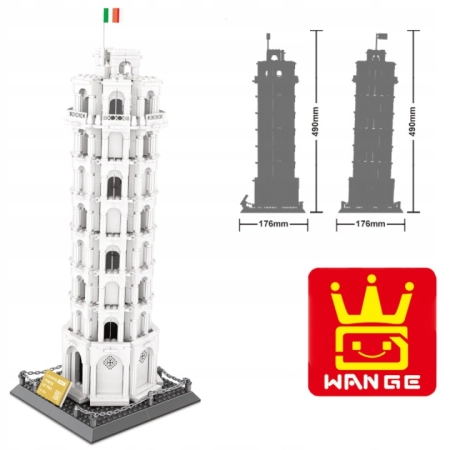 KLOCKI ARCHITEKTURA KRZYWA WIEŻA W PIZIE, WŁOCHY, ITALY, WANGE 5214