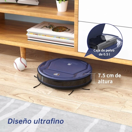 Robot odkurzający sprzątający OKP Life K2 2100 Pa WiFi Aplikacja BLUE