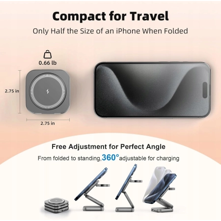 Ładowarka bezprzewodowa 5 w 1 do MagSafe AC ISLAND W7 FLIP 35W, MOCNA