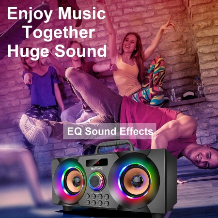 Przenośny glosnik Bluetooth z subwooferem Bluetooth 5.0 BabYOUNG A77 LED