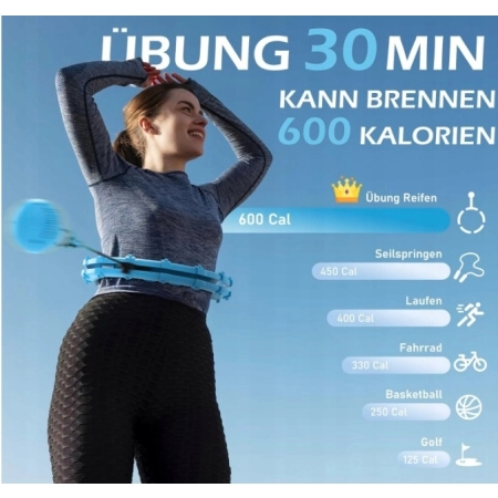 HULA HOP Z OBCIĄŻENIEM WYPUSTKAMI ODCHUDZAJĄCE MASAŻ HULAHOP SMART PRO+