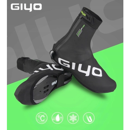 Ochraniacz Pokrowiec Na Buty Rowerowe Wodoodporne Ocieplane Czarne M GIYO