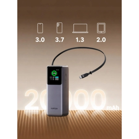 Powerbank UGREEN Nexode 20000 mAh PB726 165W Szary