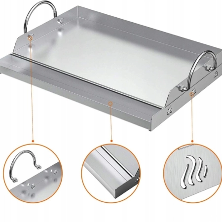 Płyta grillowa stal nierdzewna Plancha 51x32 cm Onlyfire