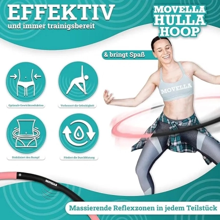 Hula Hop piankowe z wypustkami + skakanka i worek MOVELLA