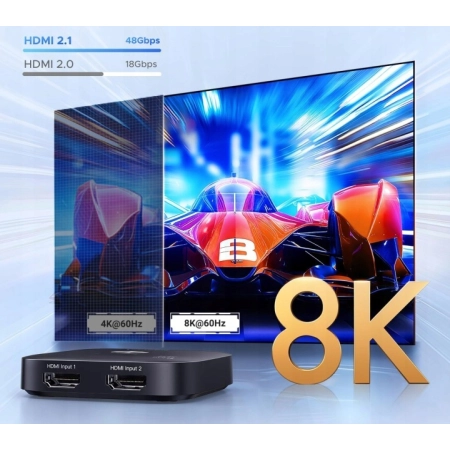 Przełącznik / Switch HDMI Ugreen AW700, 2x1, 8K 60Hz