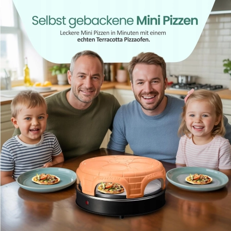 Emerio PO-115847 Piec do pizzy na mini pizzę 11 cm dla 6 osób