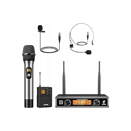 Bezprzewodowy zestaw mikrofonowy UHF Tonor TW821