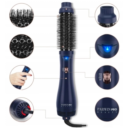 PARWIN PRO BEAUTY Szczotka do Włosów Zwiększająca Objętość 4 w 1 1000 W