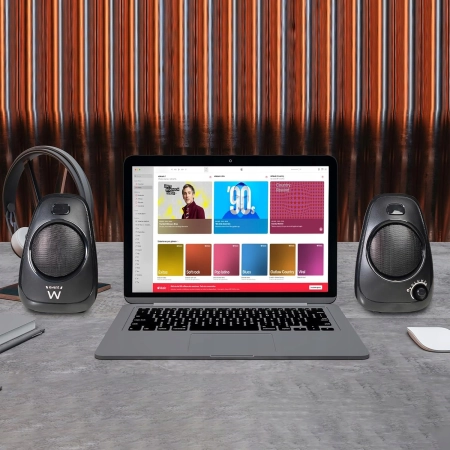 Zestaw dwóch głośników Ewent 2.0 Speakers USB 5V AUX 10W 80Hz-20kHz czarny