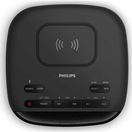 Radiobudzik sieciowo-bateryjne DAB+ FM BT Philips TAR7705/10 CZARNE