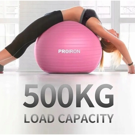 PROIRON Piłka do Yogi, ćwiczeń 75 cm piłka gimnastyczna różowa