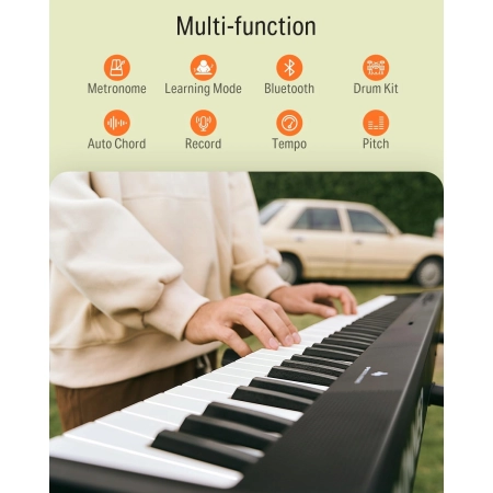 Donner DP-10 keyboard klawiatura fortepianowa, 88 klawiszy pianino V416