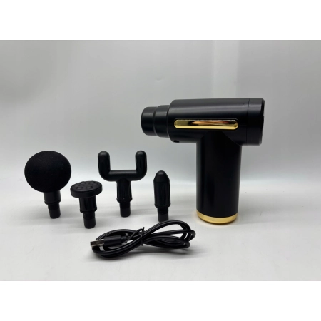 Mini pistolet do masażu ultra cichy z 6 prędkościami, 4 głowicami UPLAYTECK