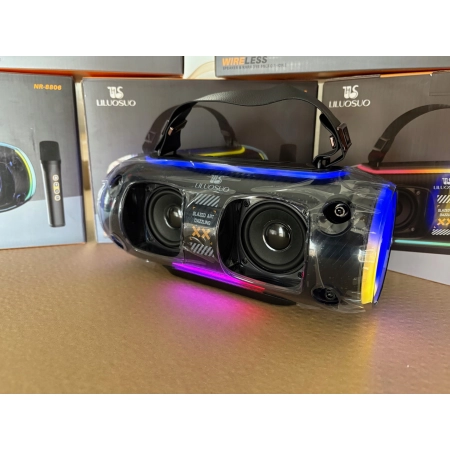 GŁOŚNIK KARAOKE BEZPRZEWODOWY BLUETOOTH LILUOSUO NR-8806 USB +2 MIKROFONY