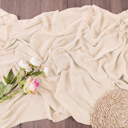 AUAUY Bieżnik na stół tkanina boho, 80 x 300 cm dekoracja Beżowy