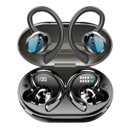 Słuchawki bezprzewodowe sportowe Matast B02 Bluetooth 5.3 IP7 48h czarne