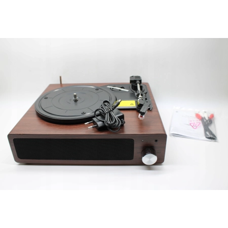 Gramofon Fydee A6 odtwarzacz płyt z Bluetooth i głośnikiem, vintage
