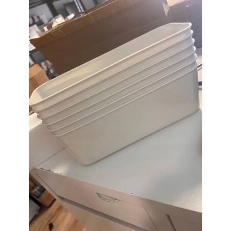 6 pudełek do przechowywania pojemniki organizer z naklejkami 26x9,5x9 6szt