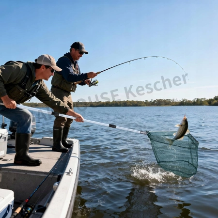 Wędkarski podbierak teleskopowy 130cm, składany, mocny, lekki
