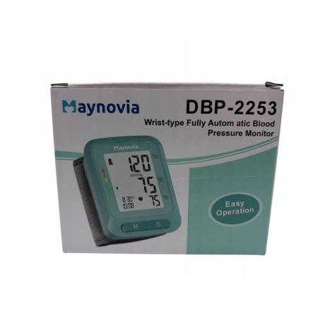 Ciśnieniomierz Nadgarstkowy MAYNOVIA DBP-2253 Automatyczny LCD Pomiar Tętna