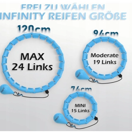 HULA HOP Z OBCIĄŻENIEM WYPUSTKAMI ODCHUDZAJĄCE MASAŻ HULAHOP SMART PRO+