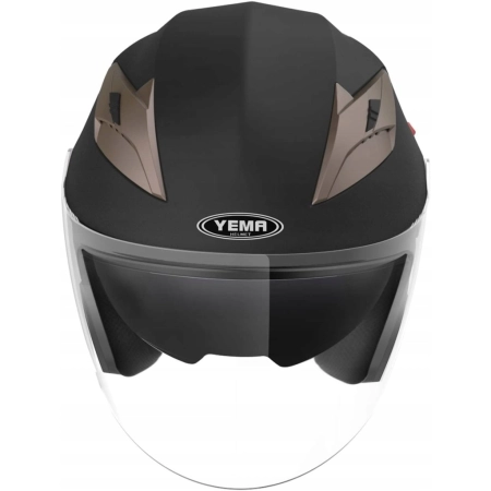 Kask motocyklowy Yema YM-627 r. M czarny Mat z podwójnym wizjerem