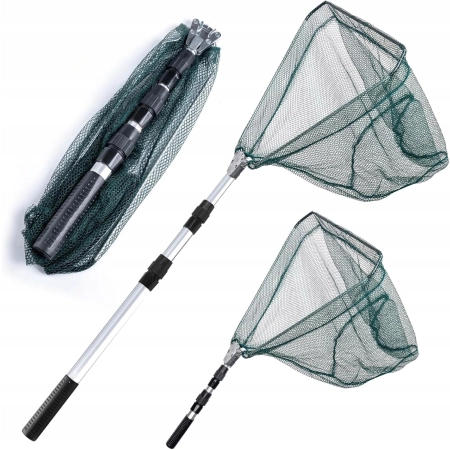Wędkarski podbierak teleskopowy 130cm, składany, mocny, lekki