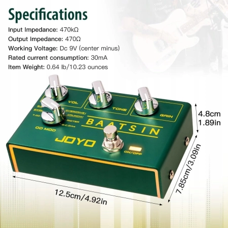EFEKT GITAROWY JOYO BAATSIN R11 WEJŚCIE 1 4 MONO AUDIO TRUE BYPASS