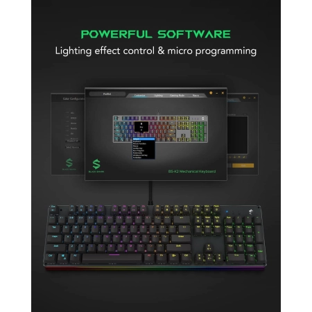 Black Shark SIXGILL K2 klawiatura qwertz mechaniczna przewodowa LED RGB PC