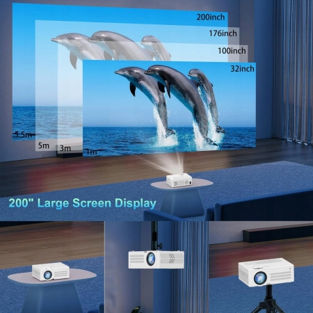 Projektor AKATUO XR21 biały 1080p WIFI BT FHD HDMI iOS Android + PILOT