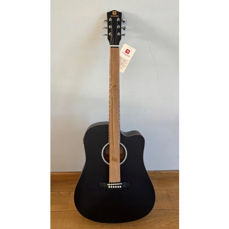 Vangoa Gitara akustyczna czarny mat 4/4 pokrowiec tuner pasek struny