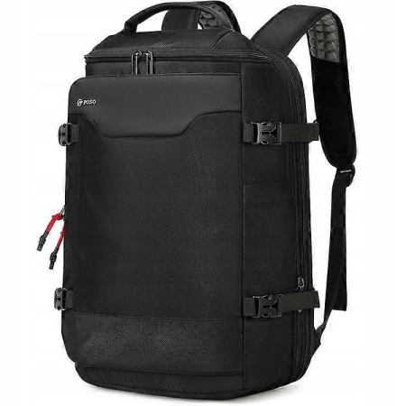 POSO PS676 Rozszerzalny plecak podróżny kompresyjny na laptopa 17,3'' 35 L