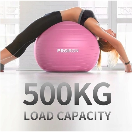 PROIRON Piłka do Yogi, ćwiczeń 65 cm piłka gimnastyczna różowa