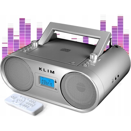 KLIM Boombox B4 Radio CD Bluetooth USB AUX AM/FM pilot
