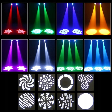 Ruchoma głowa Areyourshop LED 8 gobo DMX 512 LED Sound